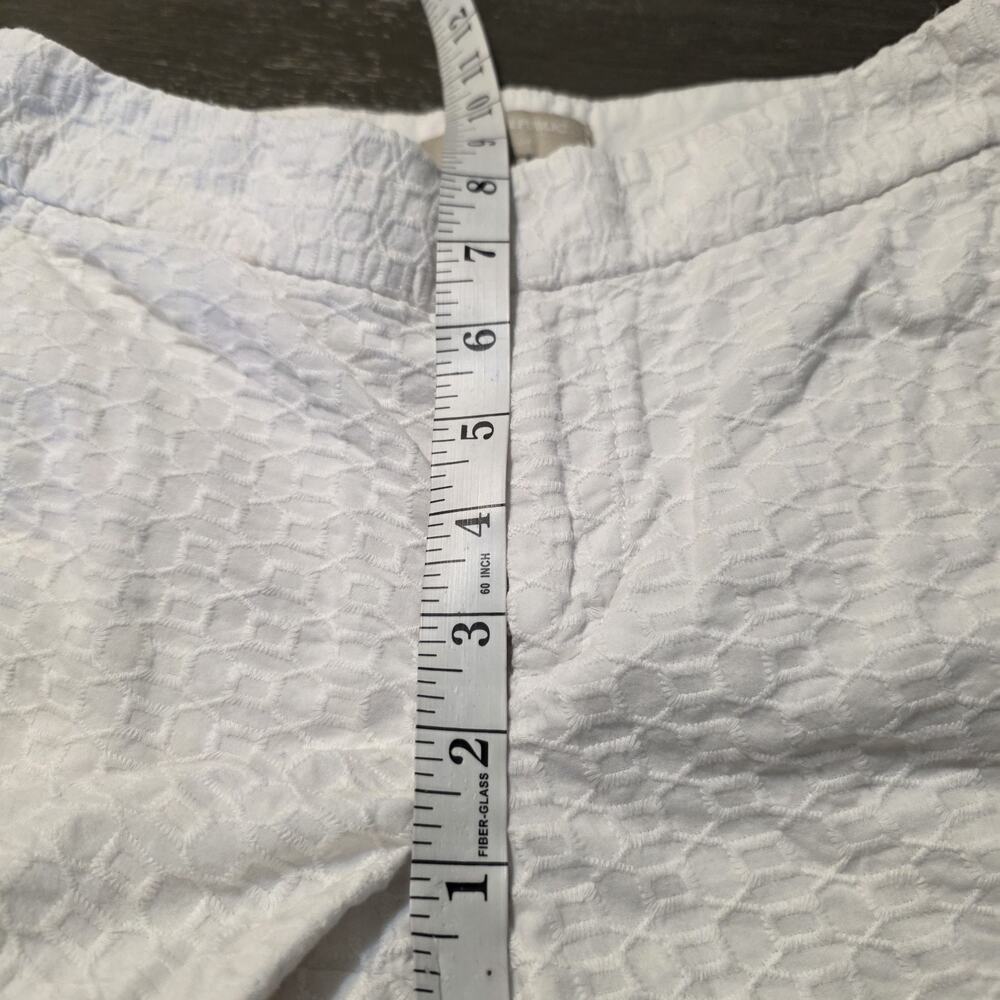 Banana Republic Womans High Waist White Eyelet Shorts Size 0 Preppy Mid Rise‎ - Picture 6 of 13